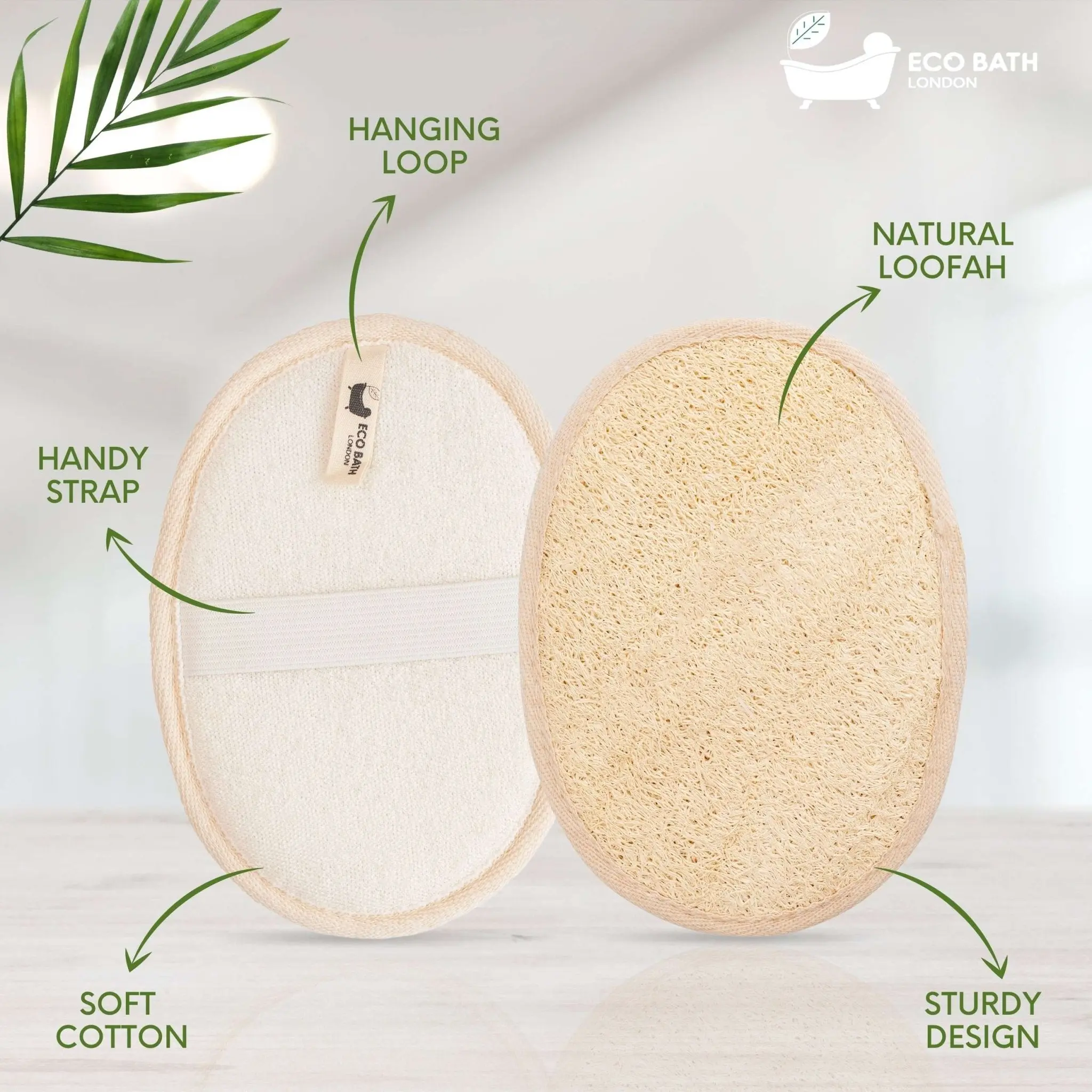 Natural Loofah Pad - Exfoliating Loofah Bath Sponge for Women and Men - Image 3
