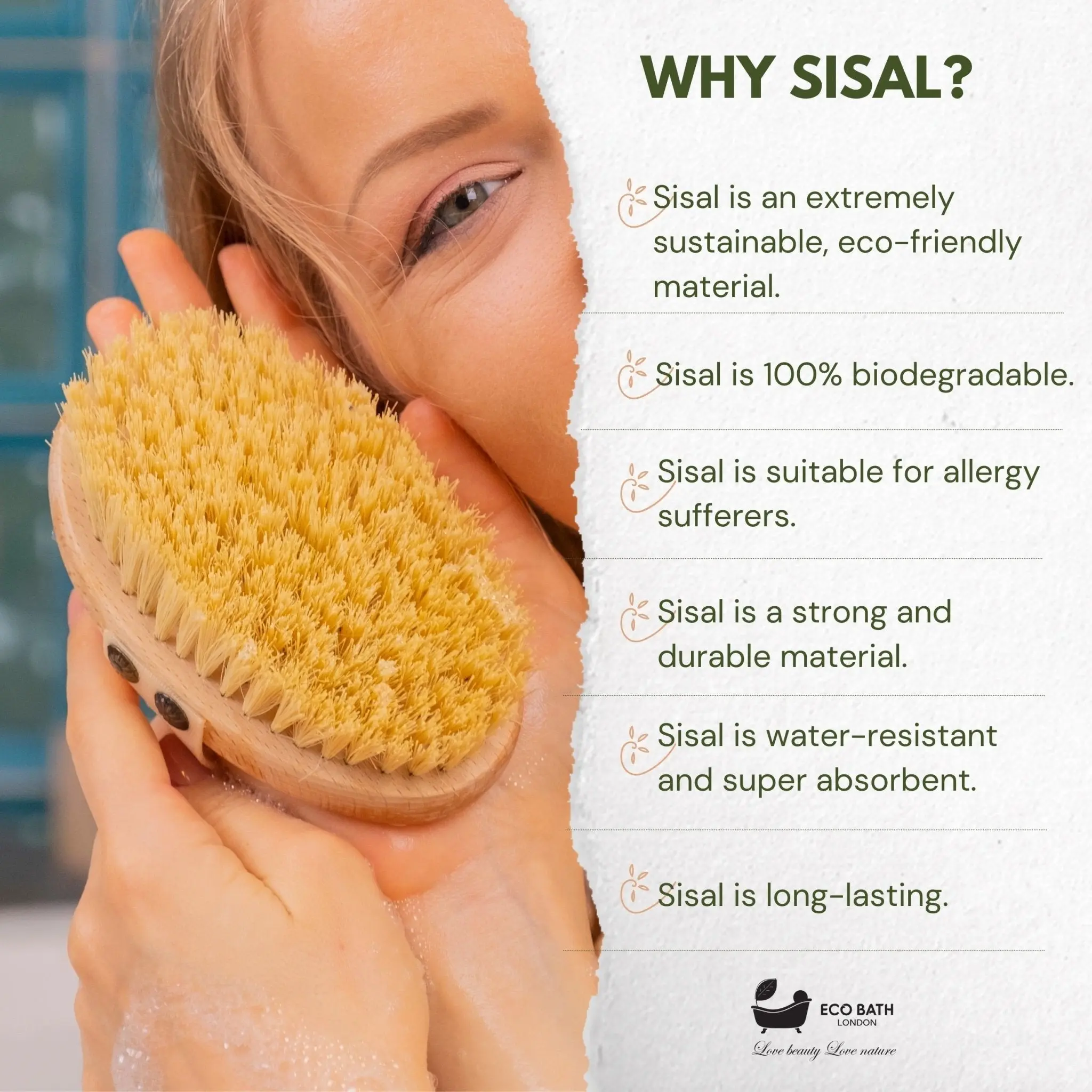 Natural Sisal Massage Hand Brush - Dry Brushing Hand Brush for Exfoliation - Image 4