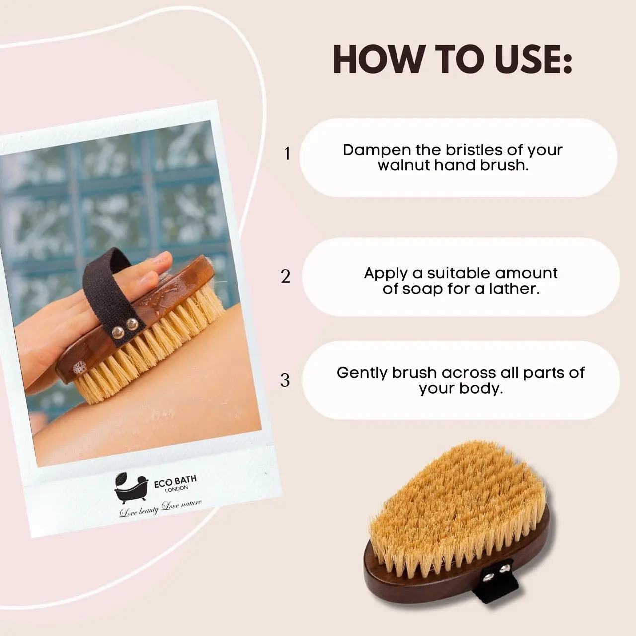 Natural Sisal Walnut Hand Brush - Luxury Hand Brush for Dry Brushing - Image 5