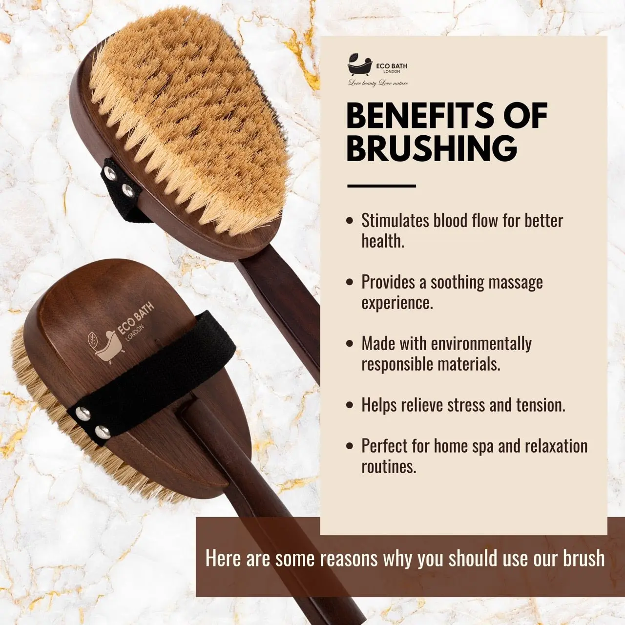 Natural Sisal Walnut Wood Body Brush - Luxurious Dry Brushing Body Brush - Image 3