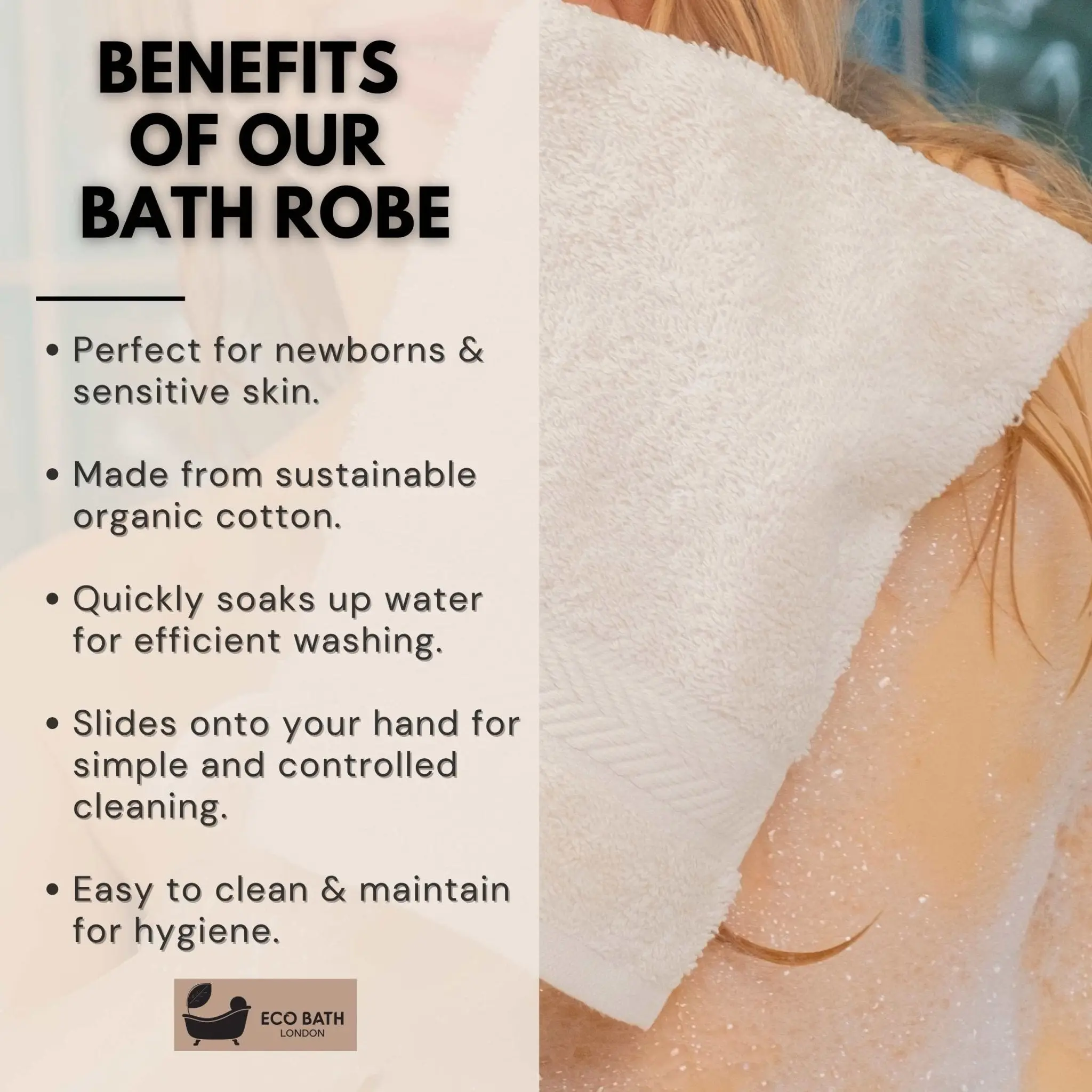 Organic Cotton Bath Mitt - Pack of 3, Ultra Soft and Hypoallergenic - Image 3