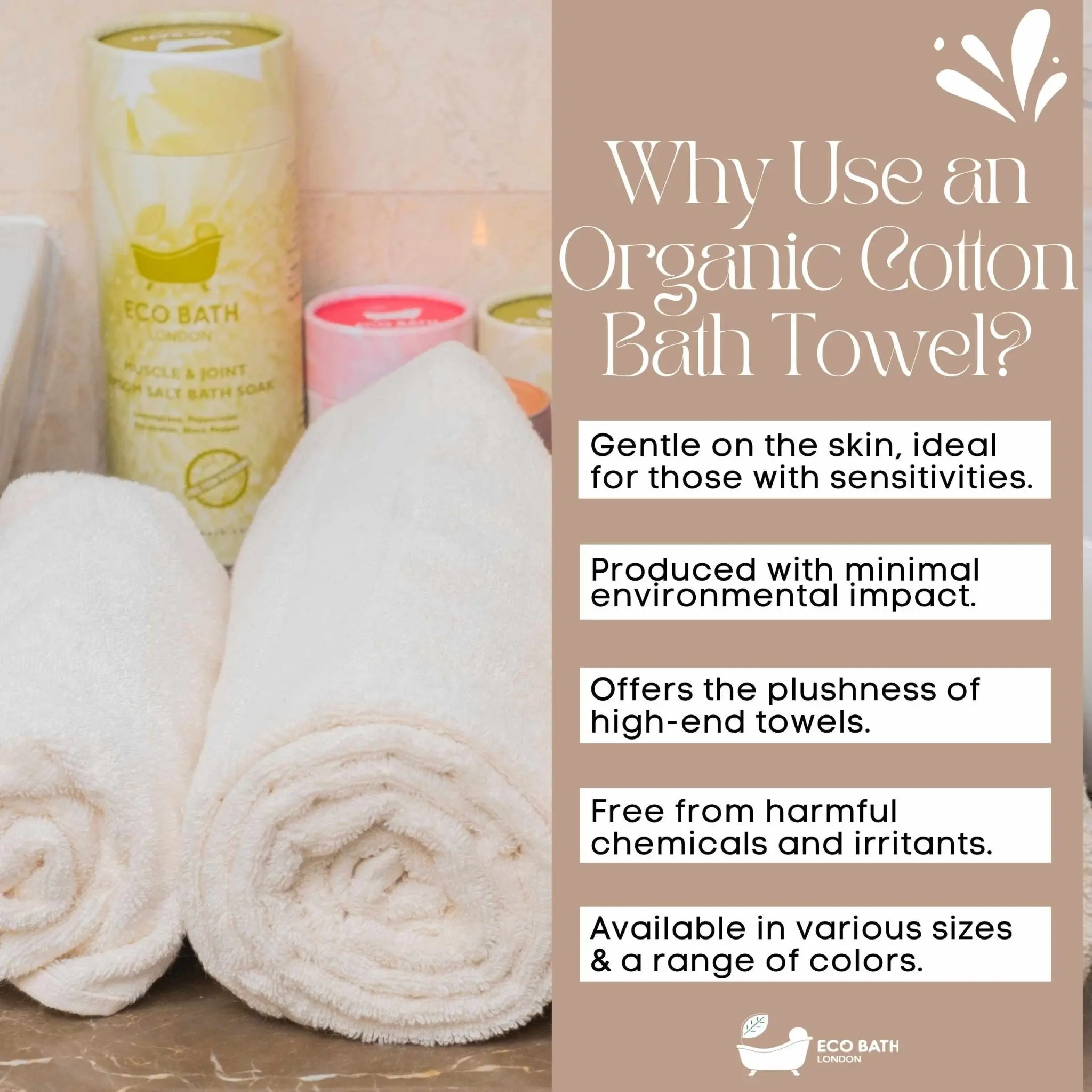 Organic Cotton Hand Towel - 50x100cm - Image 5