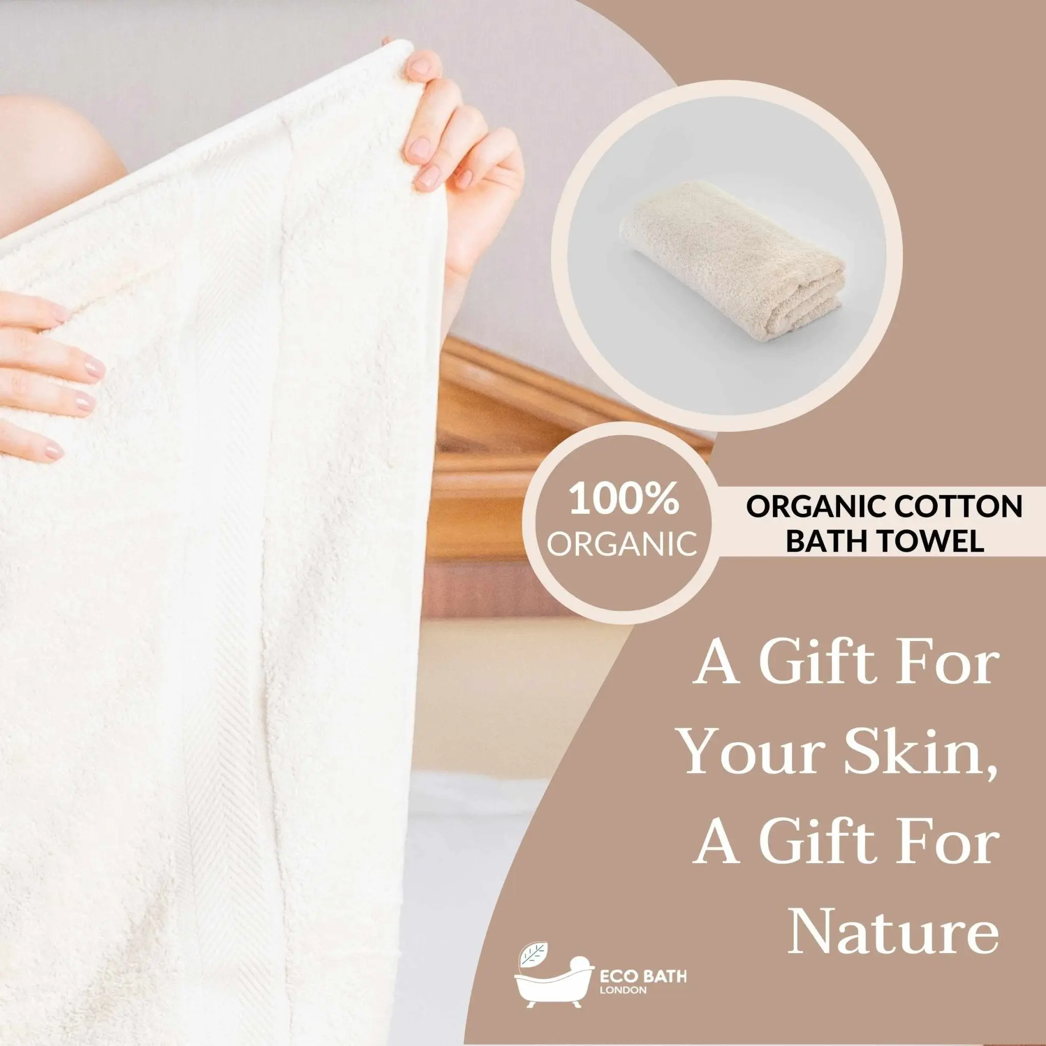 Organic Cotton Hand Towel - 50x100cm - Image 7