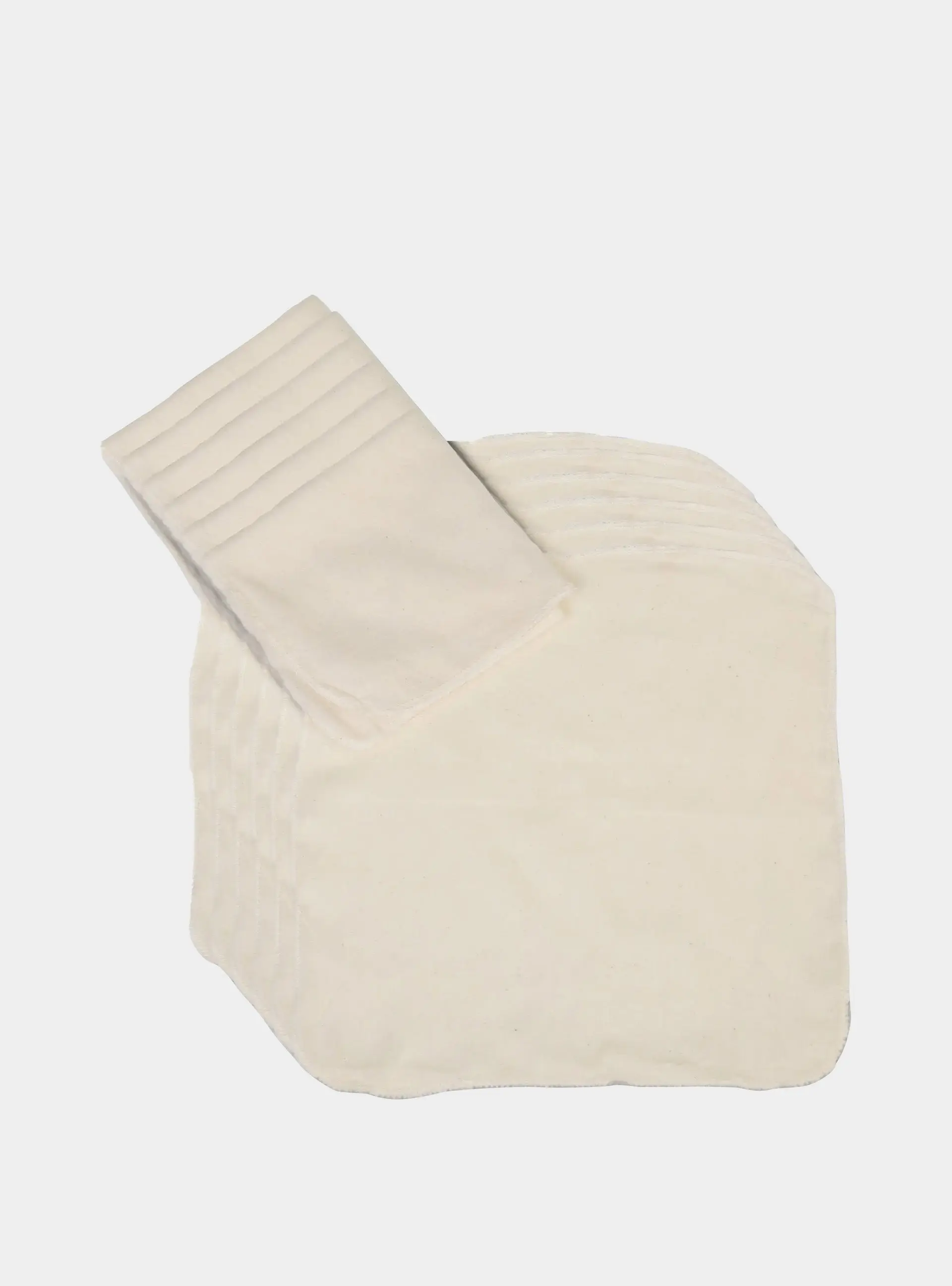 Organic Cotton Muslin Face Cloth - Pack of 6, Available in Natural and White Colours