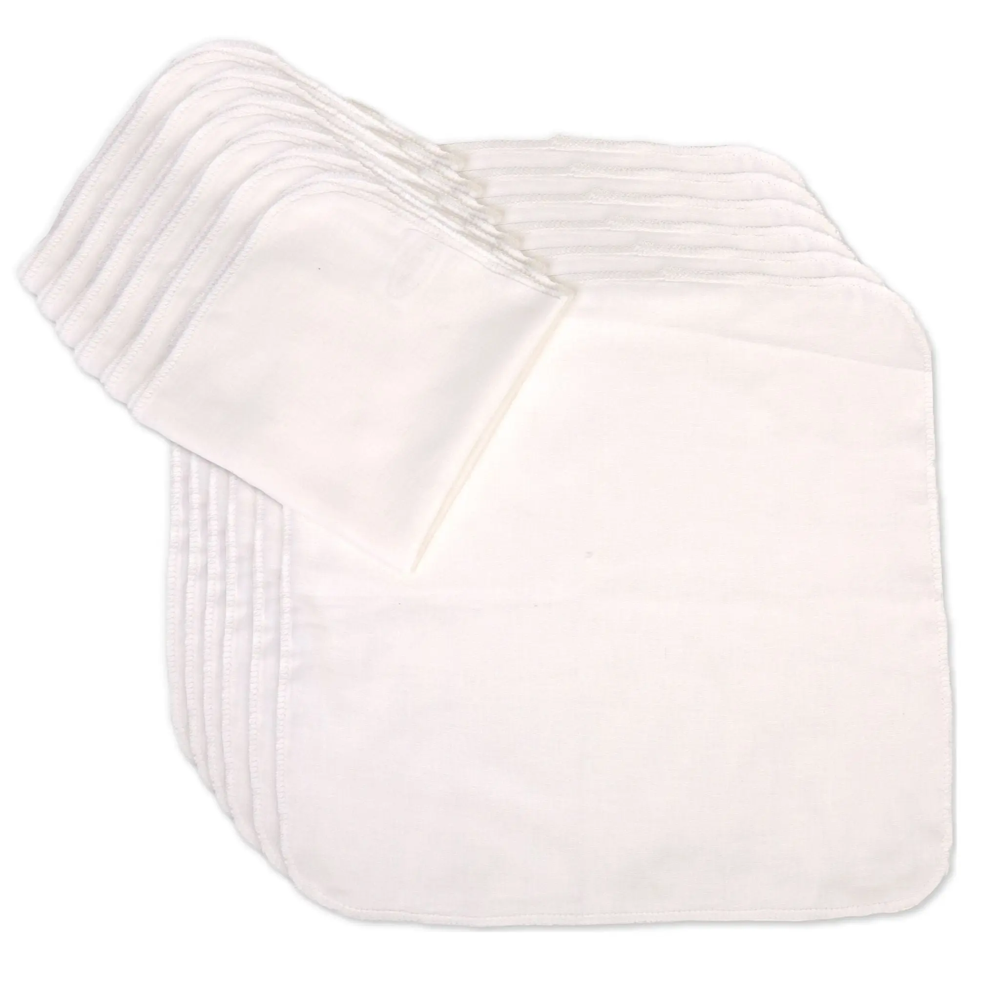 Organic Cotton Muslin Face Cloth - Pack of 6, Available in Natural and White Colours - Image 2