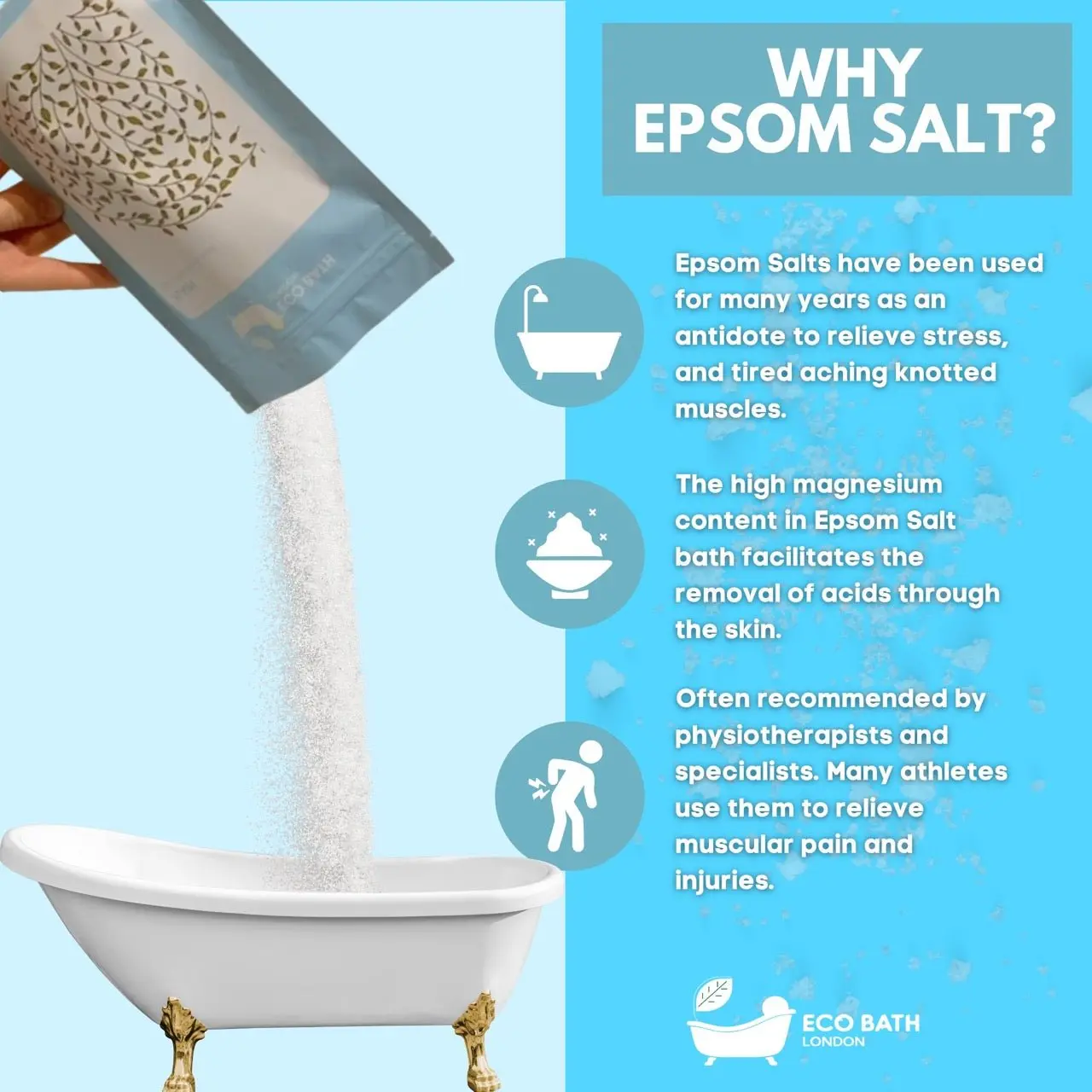 Plain Epsom Salt Bath Soak - Pouch | 500g & 1000g - Image 5