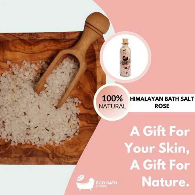 Rose Himalayan Bath Salt 300g - Luxurious Rose Bath Salt Infused with Rose Petals - Image 6