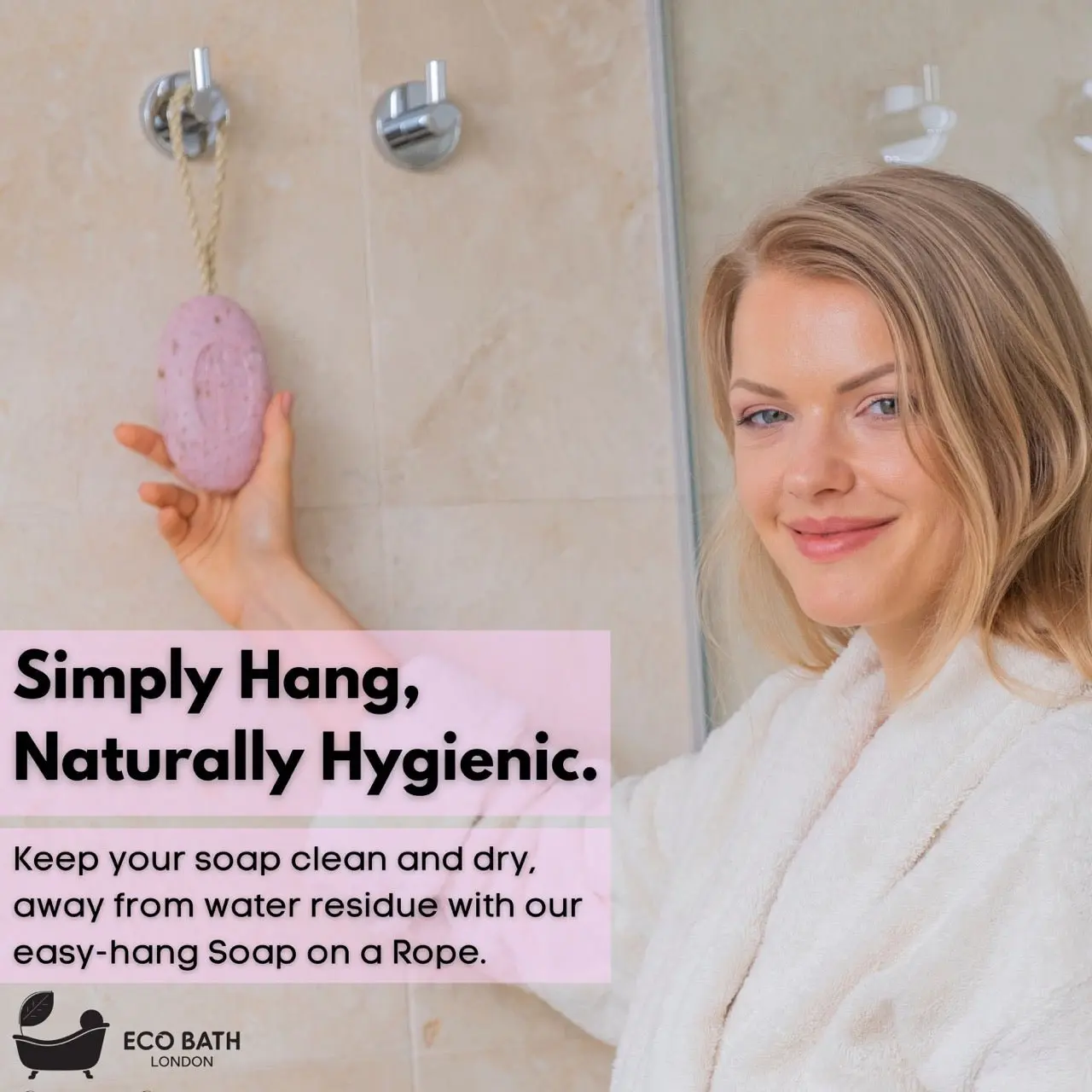 Rose Soap on a Rope 220g - Luxurious and Eco Friendly Body Wash Bar with Shea Butter - Image 7