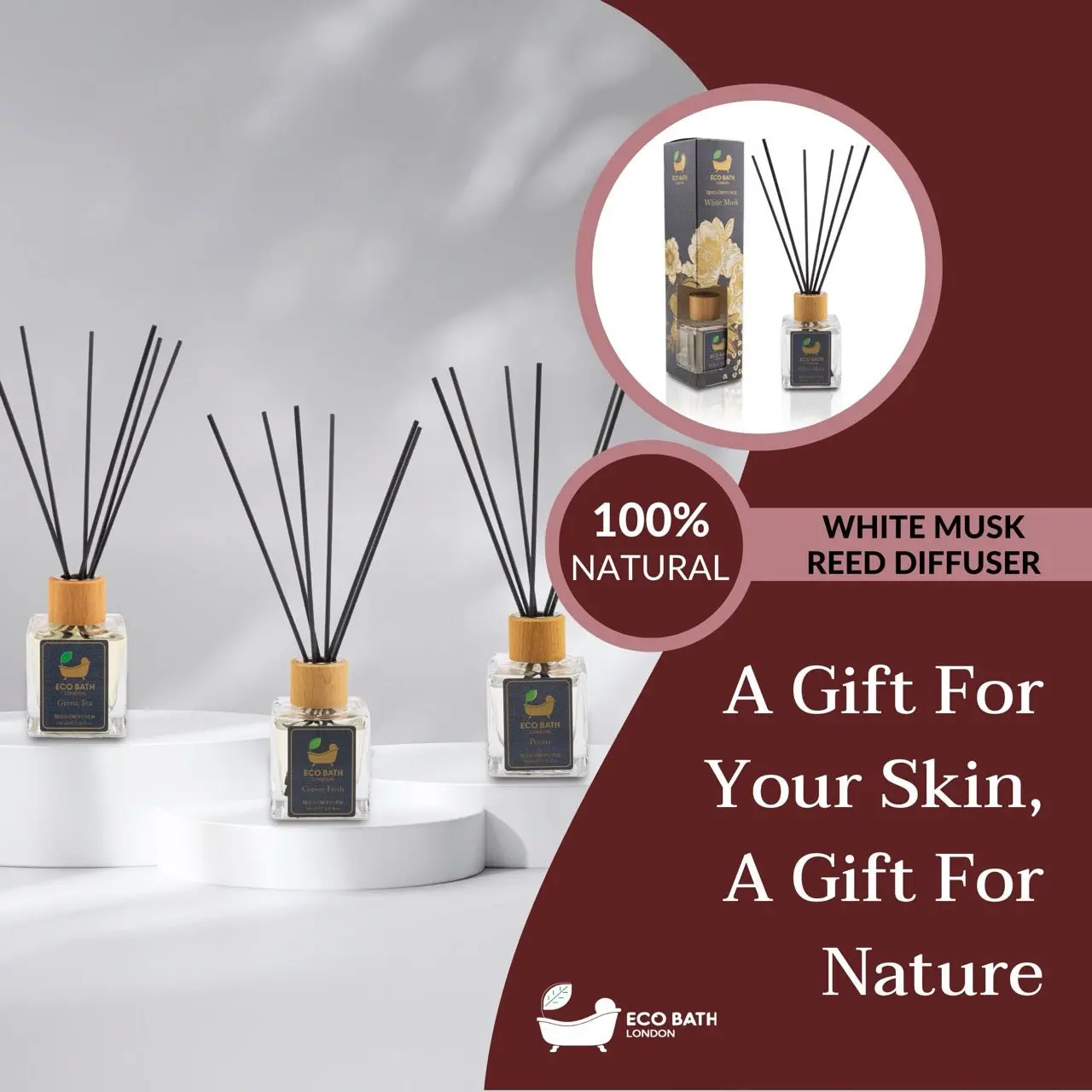White Musk Reed Diffuser - Fresh and Sweet Fruits Scented Room Diffuser with Lemon, Mandarin, Green Pear, and Bergamot, 100ml (3.38 Fl.Oz) - Image 8