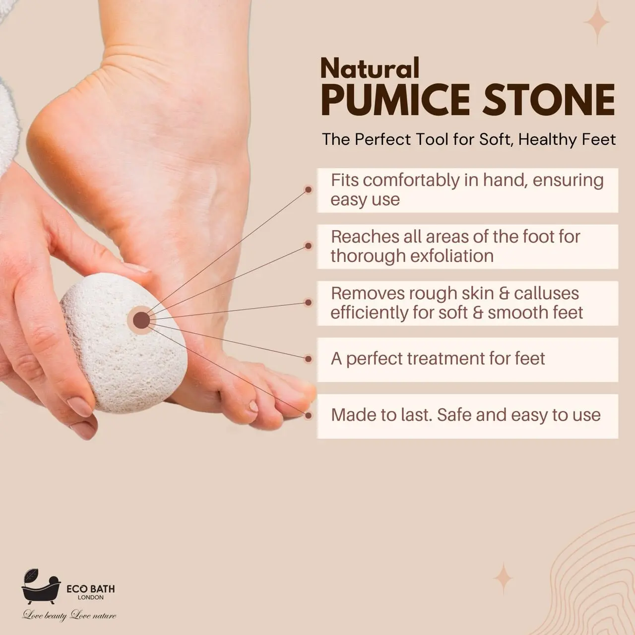 Natural Pumice Volcanic Stone (Smooth with Rope) - Image 8