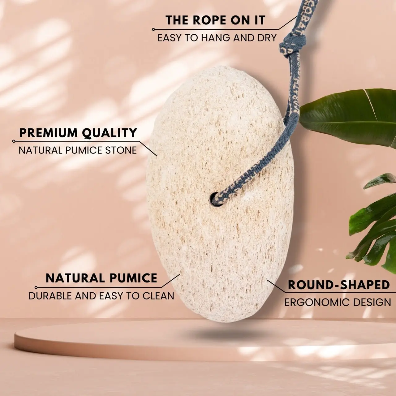 Natural Pumice Volcanic Stone (Smooth with Rope) - Image 9
