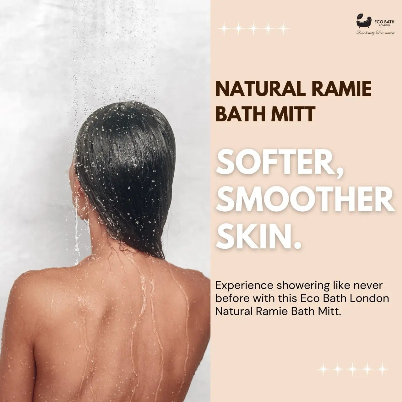 Natural Ramie Bath Mitt - Image 2