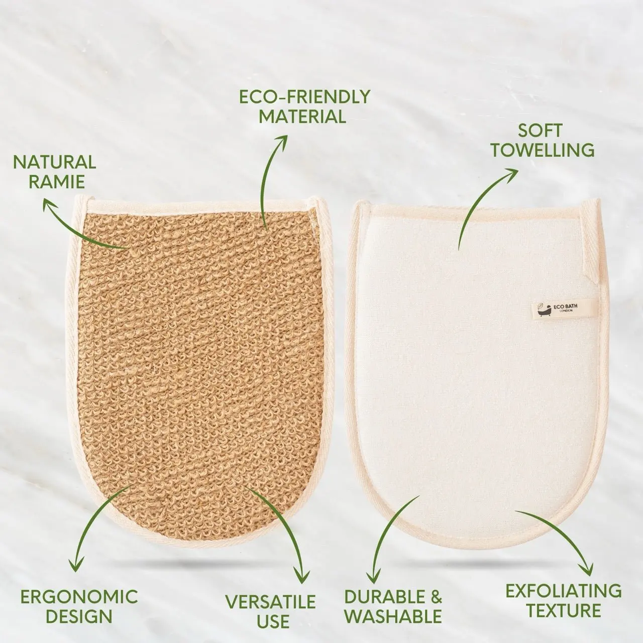 Natural Ramie Bath Mitt - Image 3