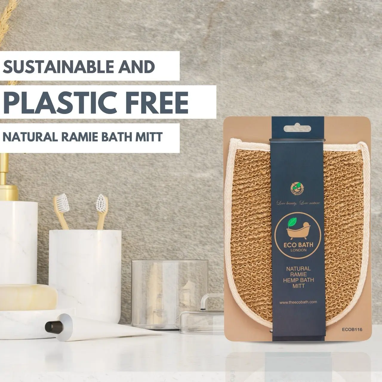 Natural Ramie Bath Mitt - Image 6