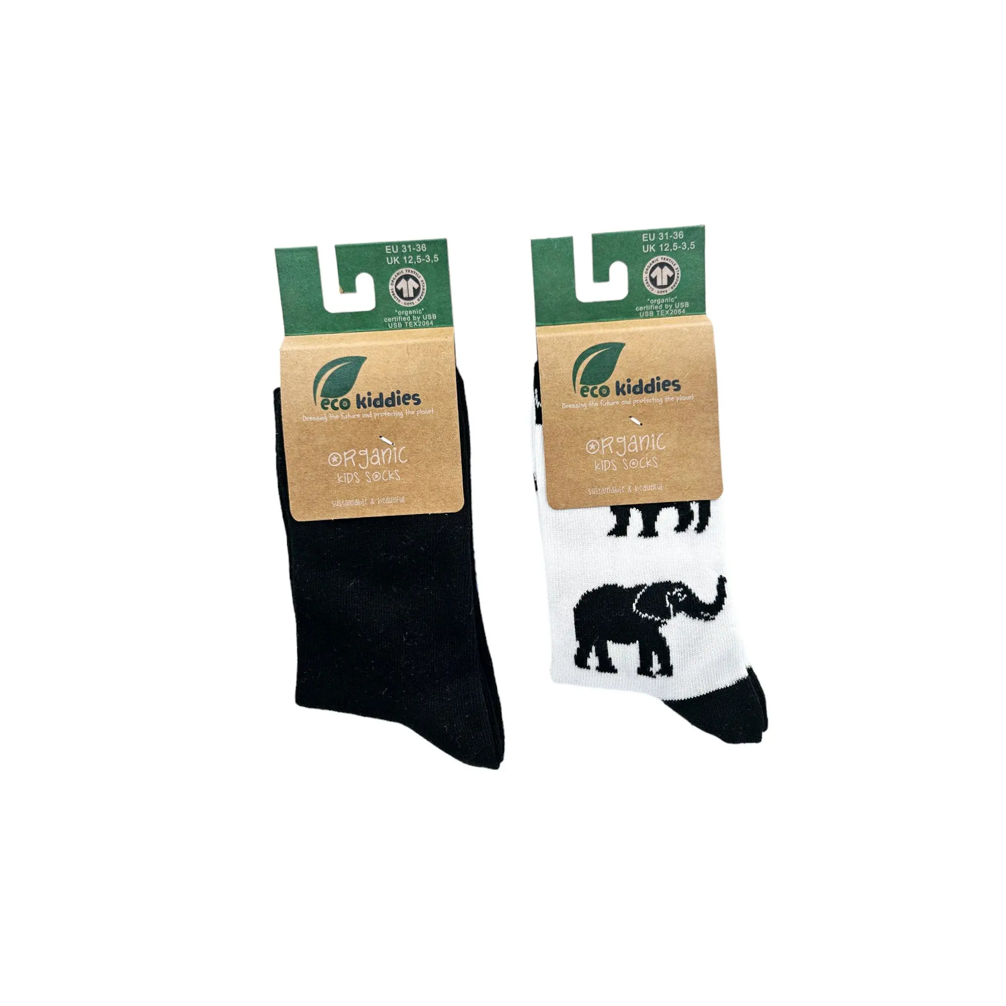 Eco Essentials Organic Cotton Kids Socks Duo: School & Safari - Image 3