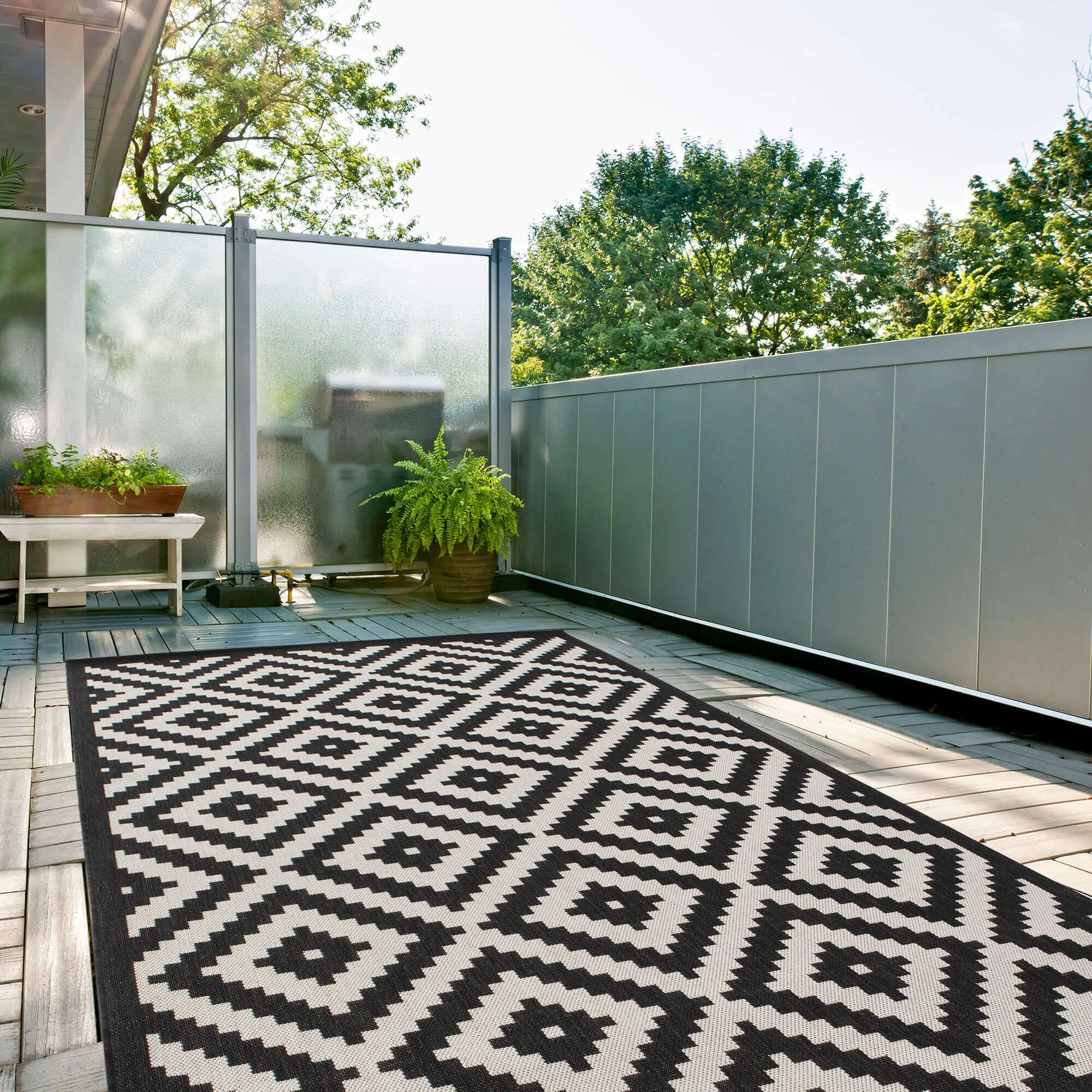 Ecology Outdoor Rug Black | 100bl - Image 14