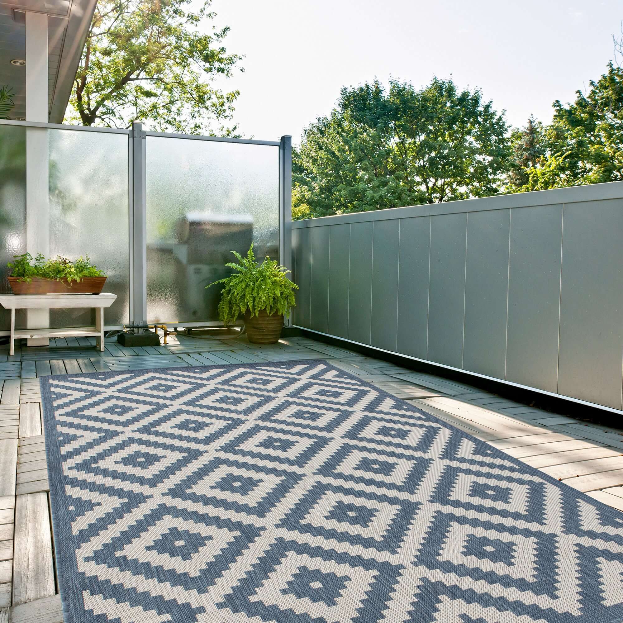 Ecology Outdoor Rug Blue| 100blu - Image 3