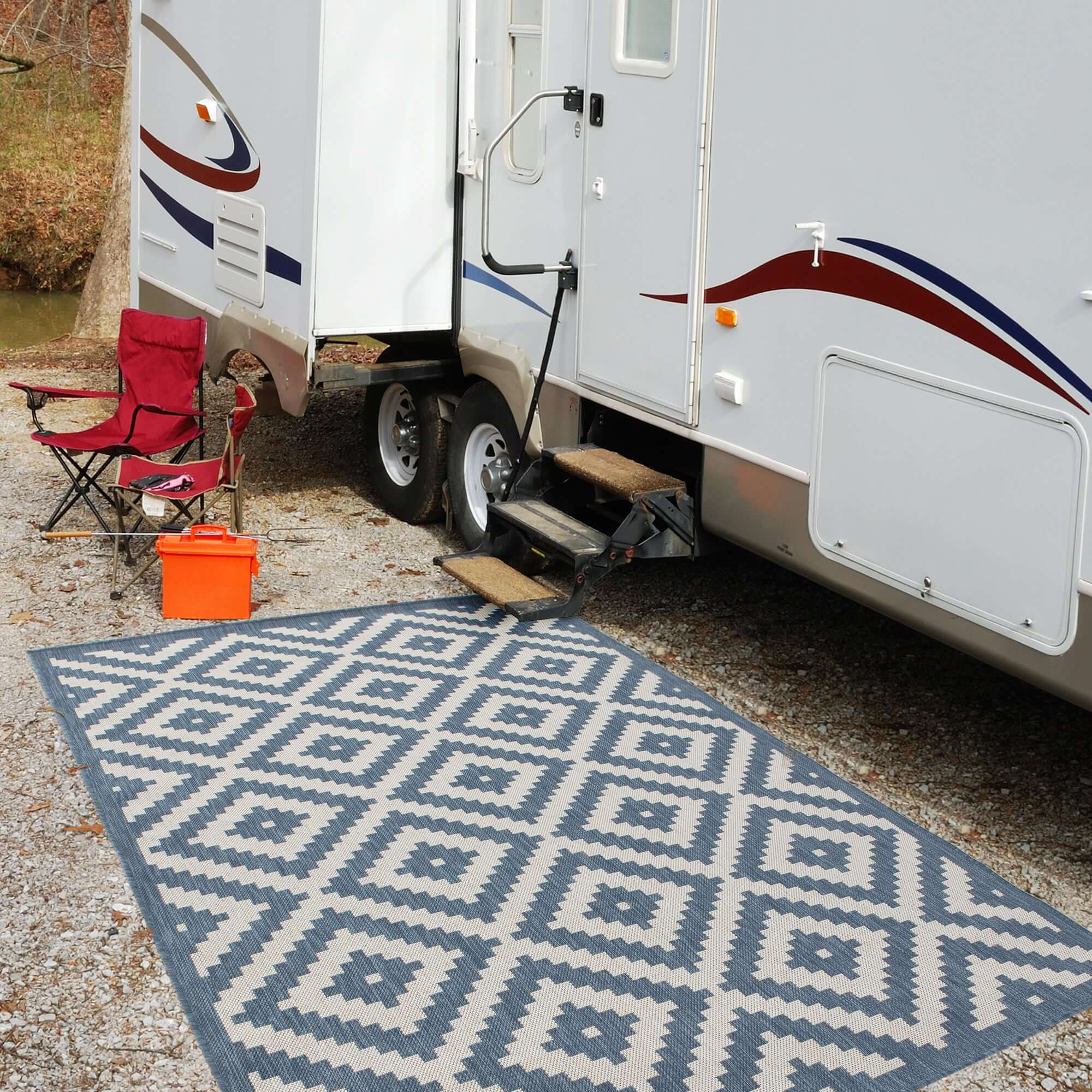 Ecology Outdoor Rug Blue| 100blu - Image 9