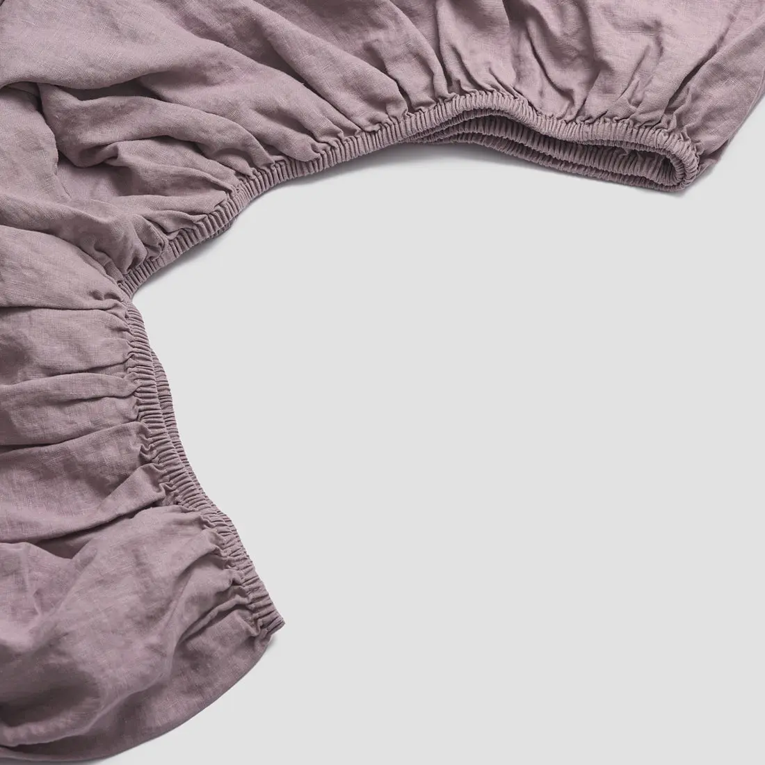 Elderberry Linen Blend Fitted Sheet - Image 2