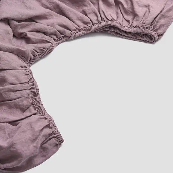 Elderberry Linen Fitted Sheet - Image 5