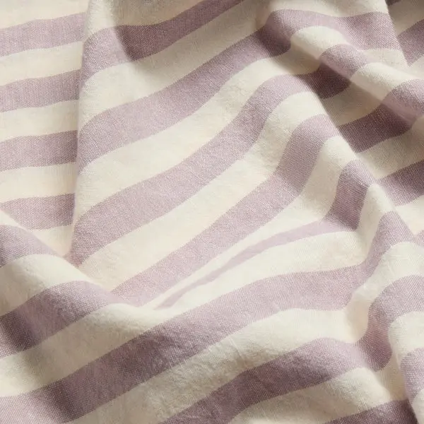 Elderberry Pembroke Stripe Linen Blend Pillowcase (Pair) - Image 2