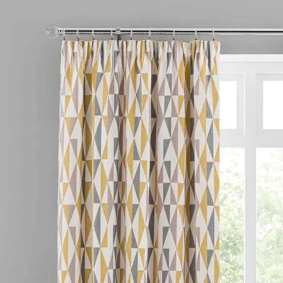 Elements Triangles Pencil Pleat Curtains