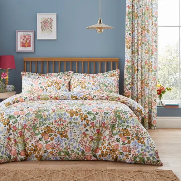Eliza Botanical Polycotton Duvet Cover & Pillowcase Set