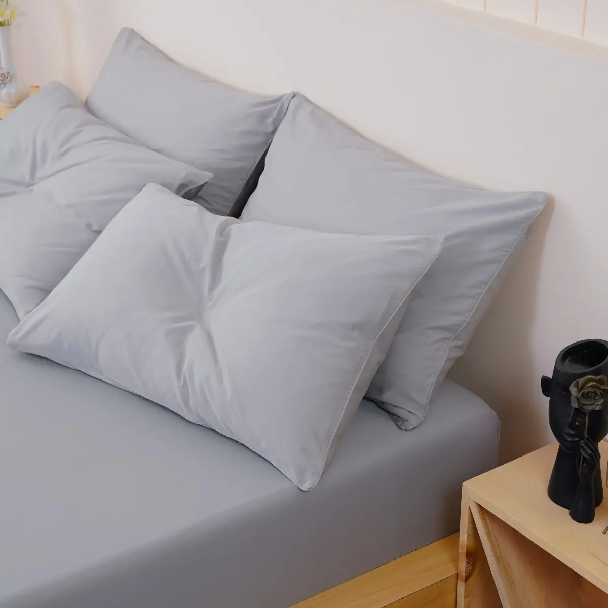 Dove Grey Ella Cotton Bedding - Image 2