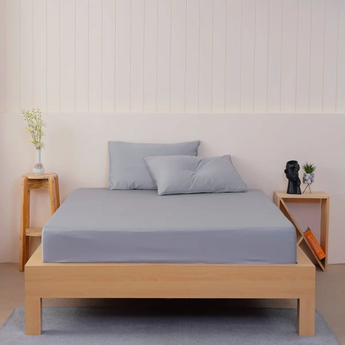 Dove Grey Ella Cotton Bedding - Image 4