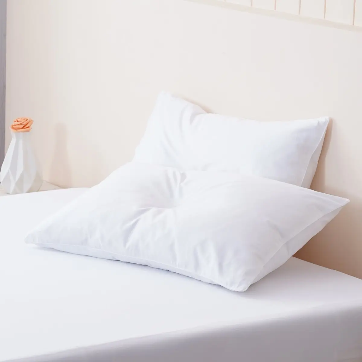 Ella Cotton - White Pillowcases Pair - Image 4