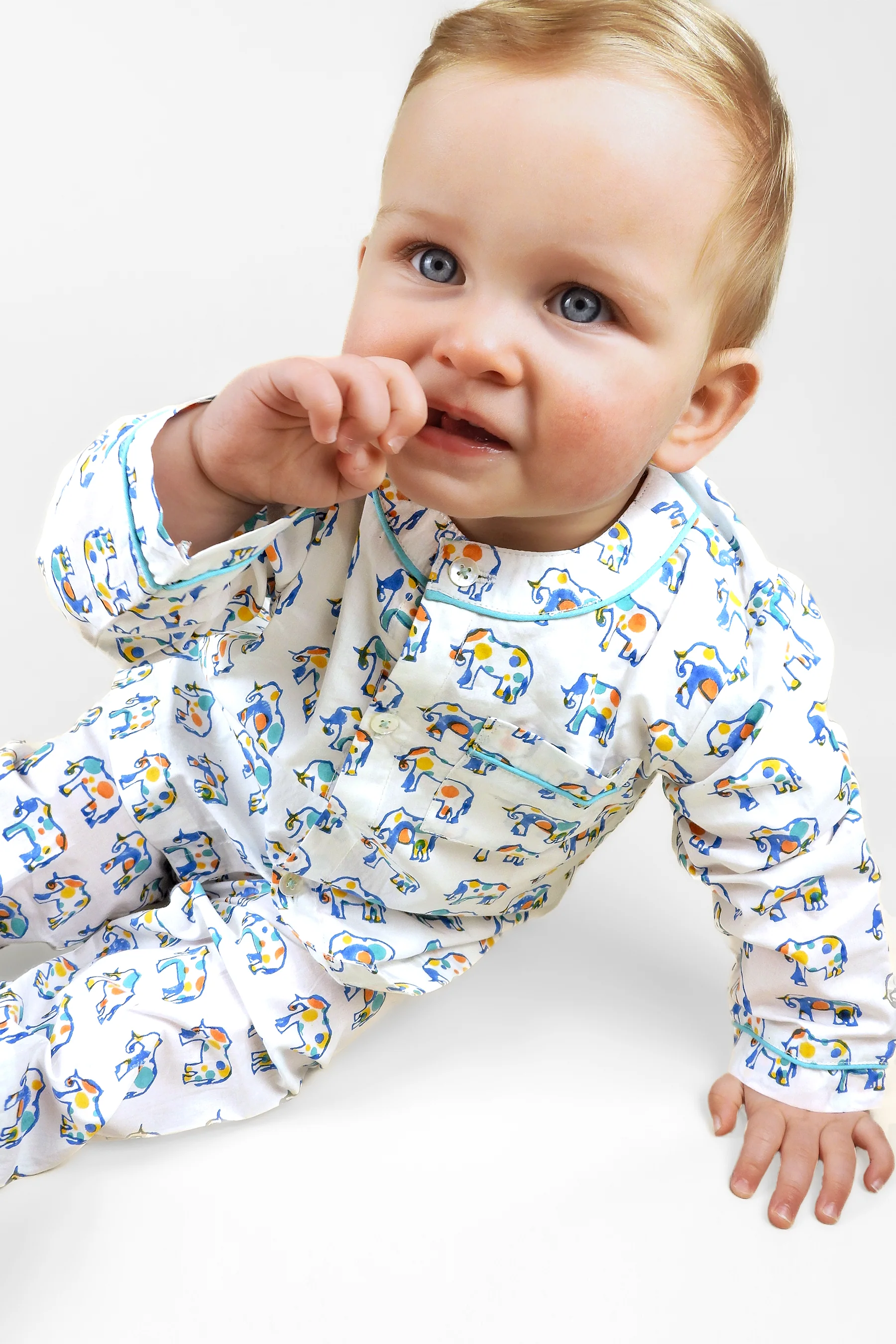 ella's polka dot parade organic cotton baby pyjama set - Image 2