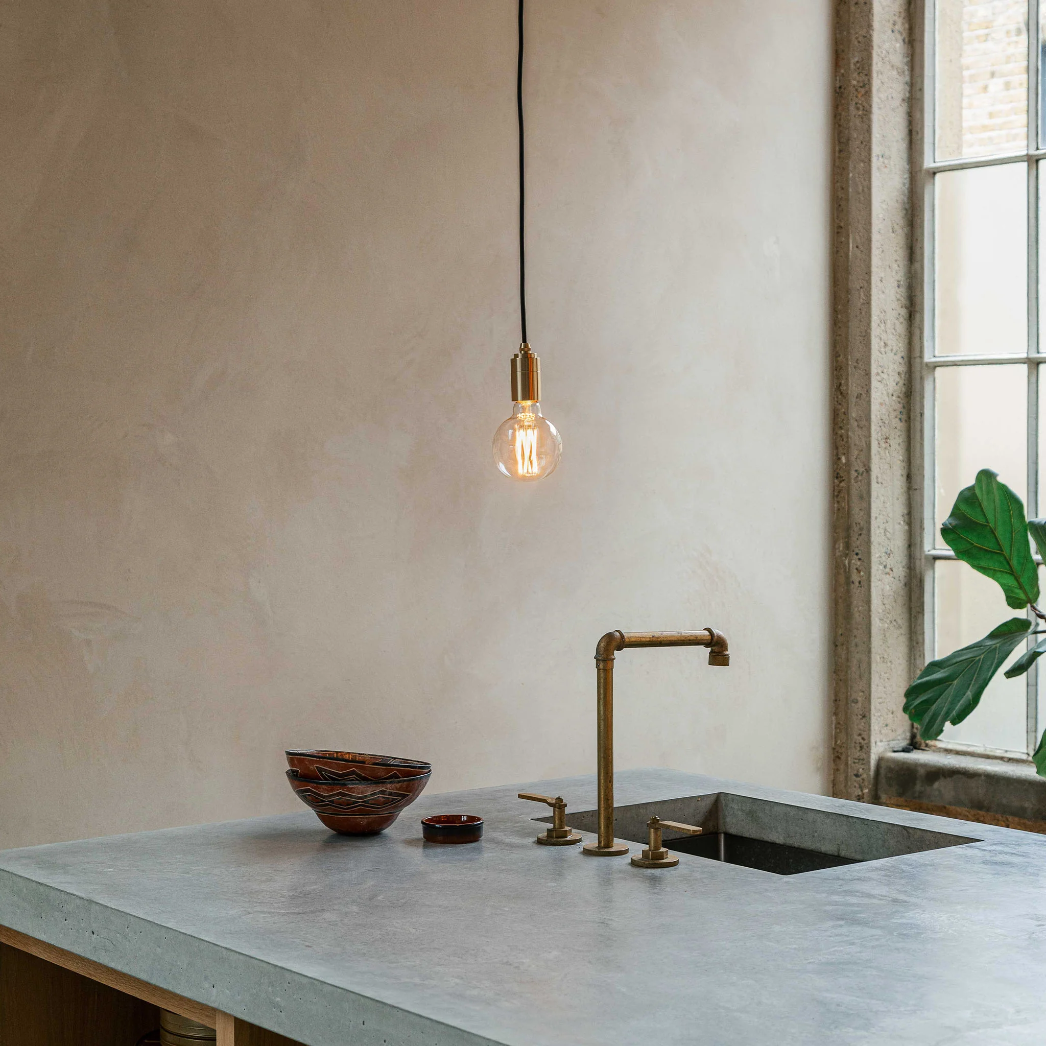 Elva Pendant Light Tinted in Brass - Image 2
