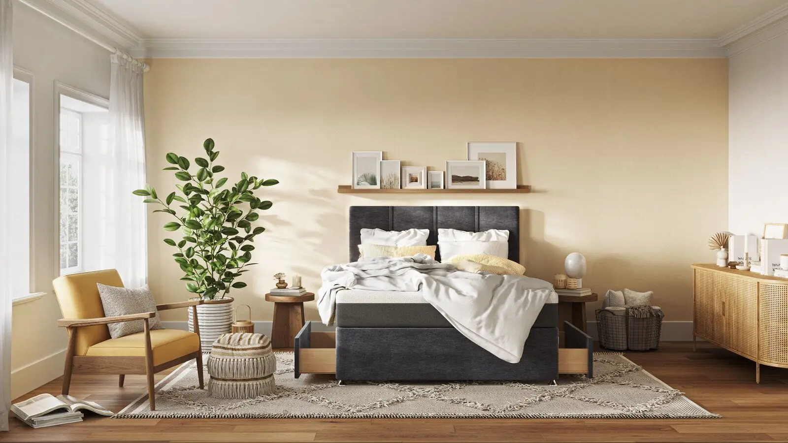 Dark Grey Divan Bed - Image 3