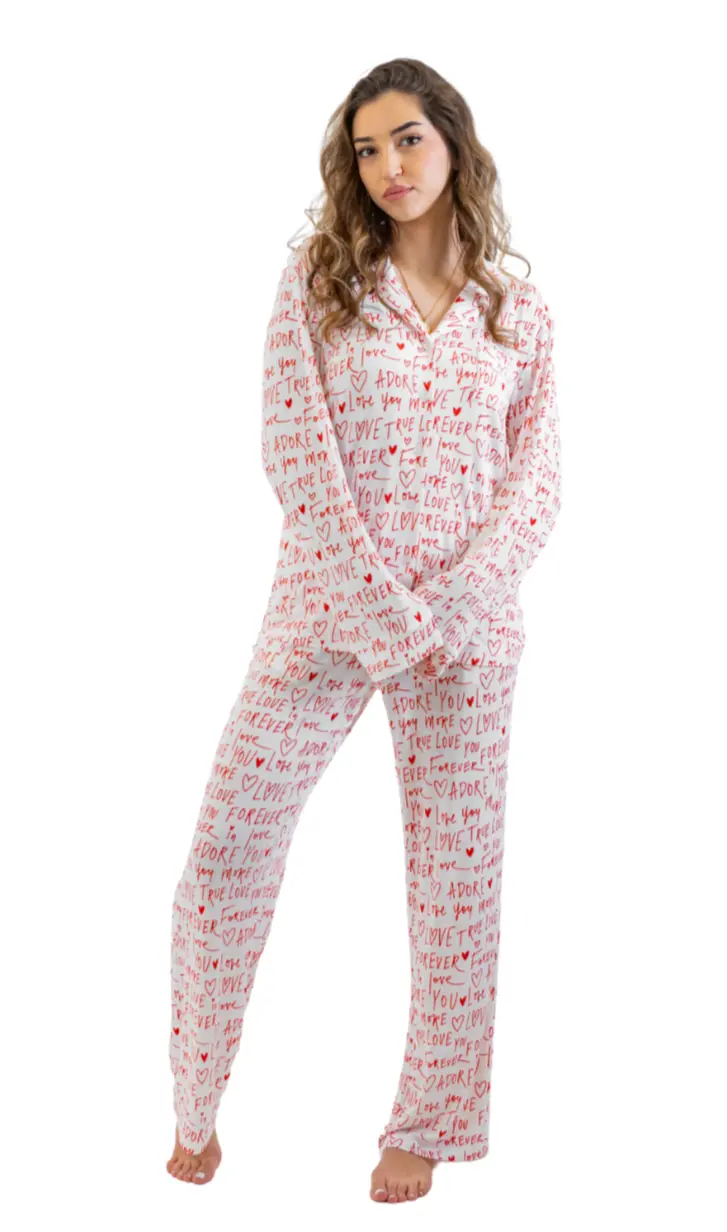 Endless Love Women's Bamboo Pyjama Trouser Set - Image 2