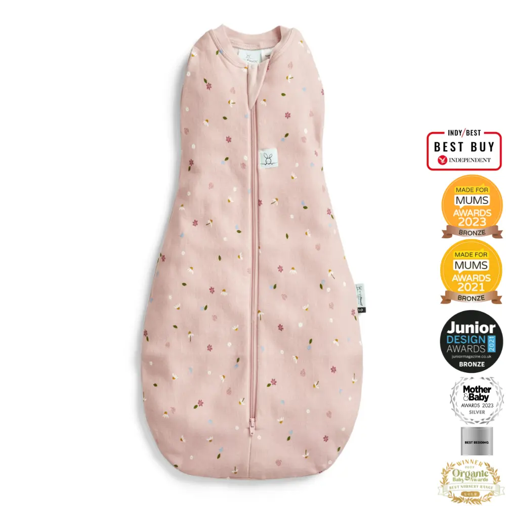 ergoPouch - Organic All Year Cocoon Swaddle Sleeping Bag - Daisy 1.0 TOG - Image 6