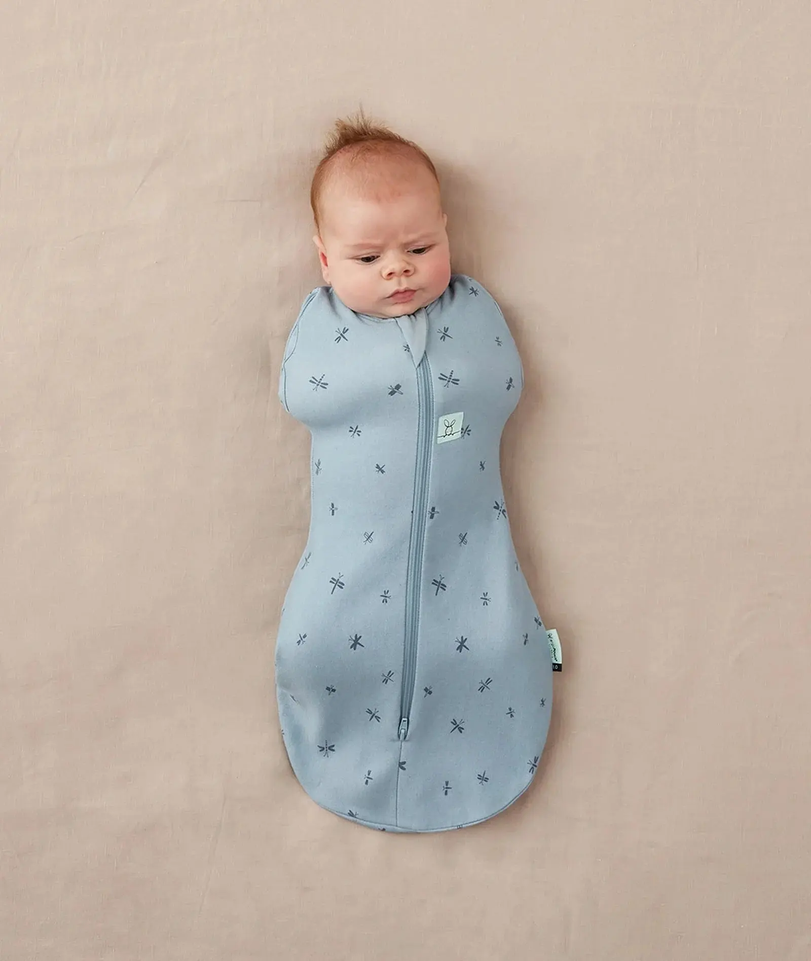 Organic All Year Cocoon Swaddle Sleeping Bag - Dragonflies 1.0 TOG - Image 3