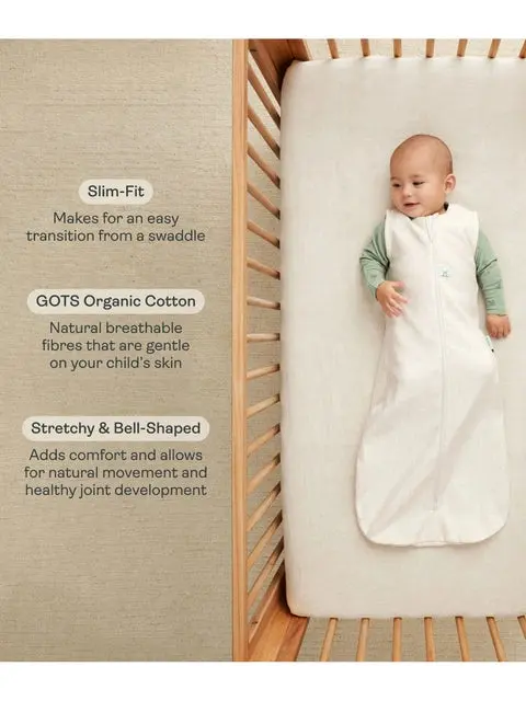 Organic All Year Jersey Sleeping Bag - Sage 1.0 TOG - Image 3