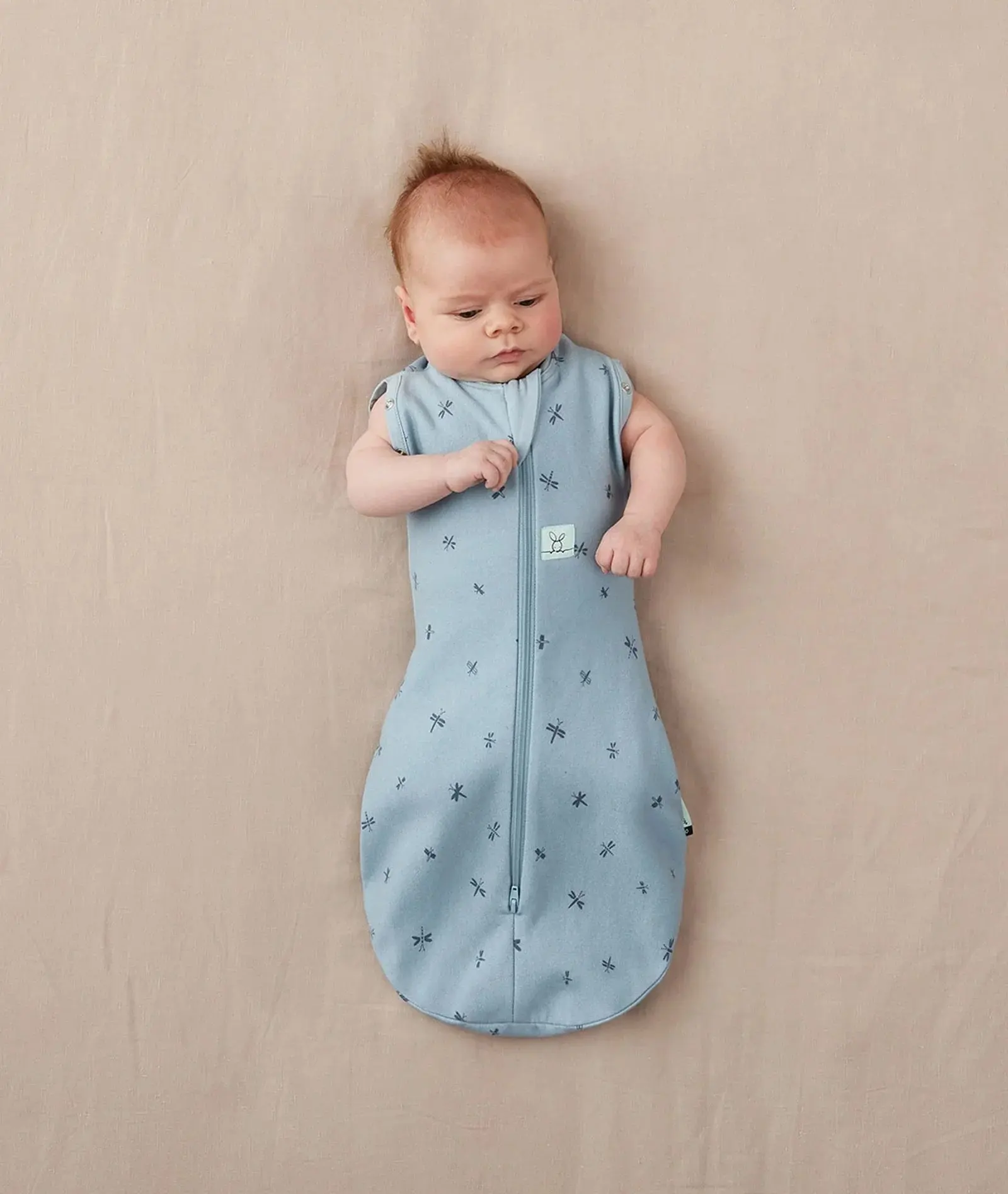 Organic Summer Cocoon Swaddle Sleeping Bag - Dragonflies 0.2 TOG - Image 2