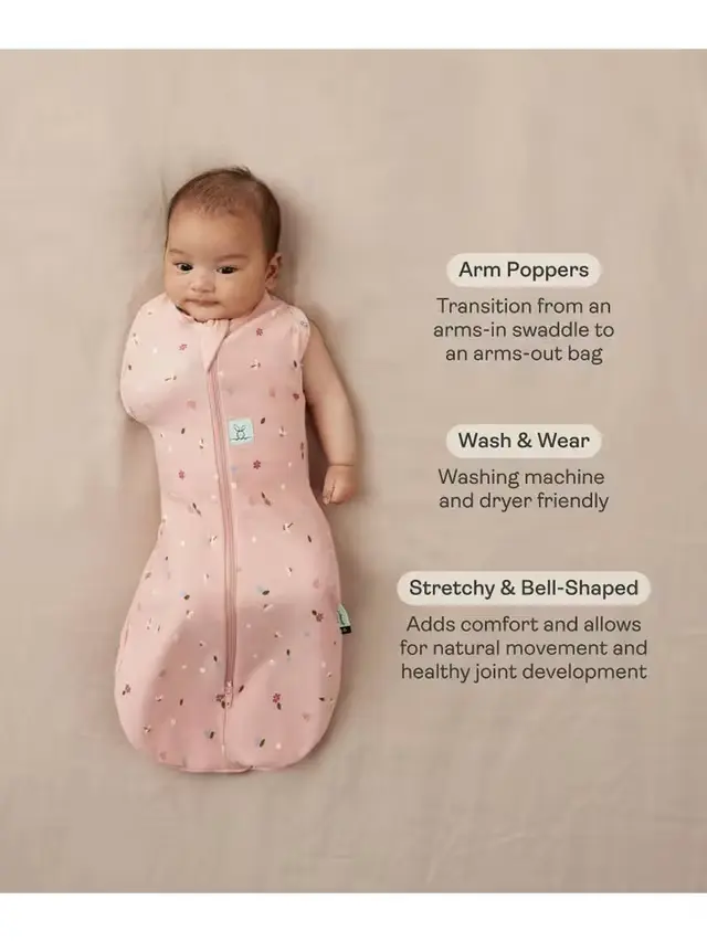 ergoPouch - Organic Summer Cocoon Swaddle Sleeping Bag - Sage 0.2 TOG - Image 5
