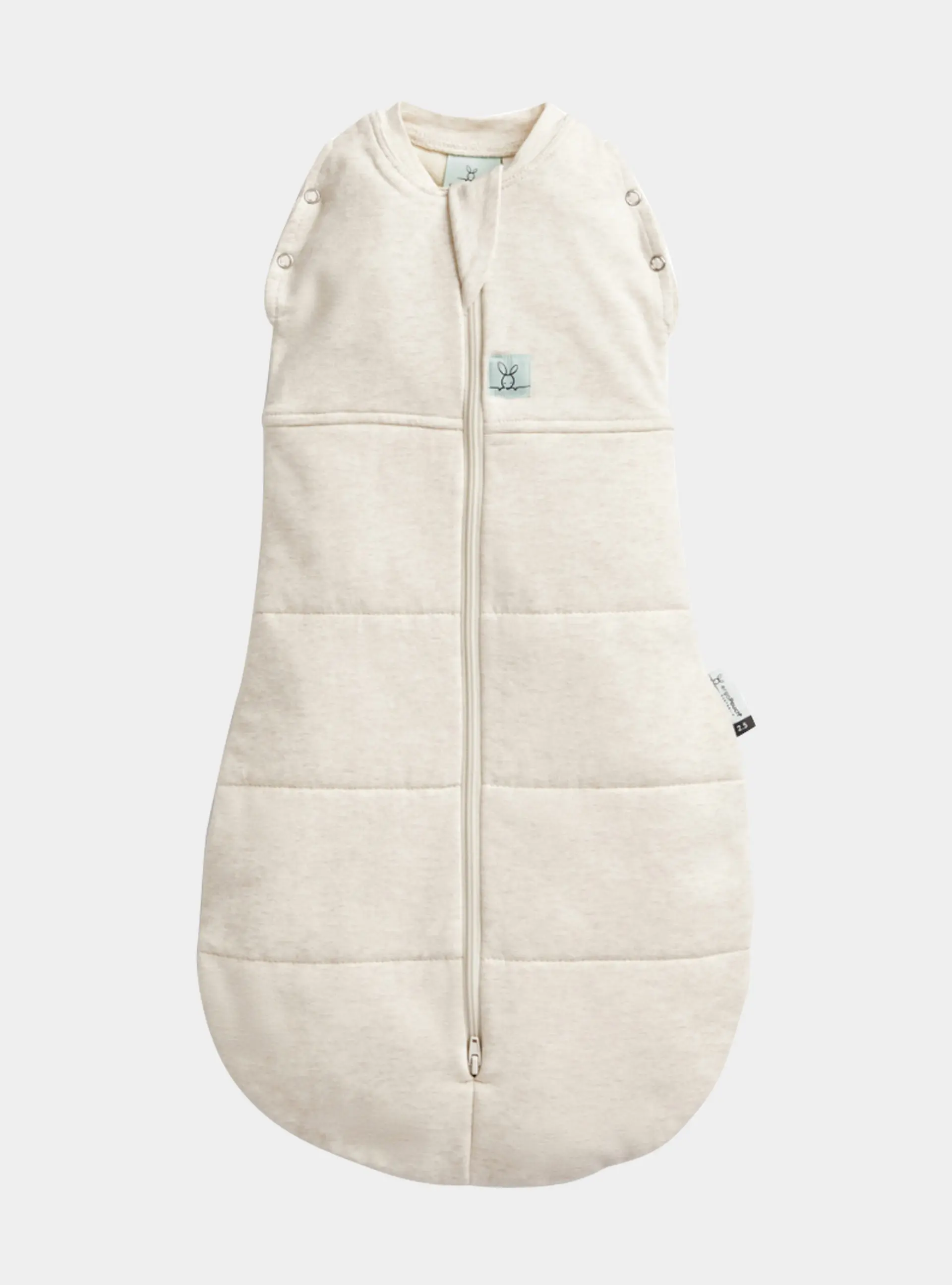 Organic Winter Cocoon Swaddle Sleeping Bag - Oatmeal 2.5 TOG