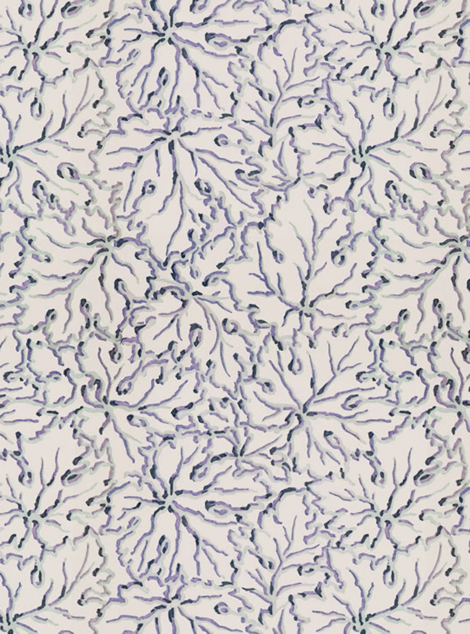 Ethereal Leaves - in Misty - Wallpaper