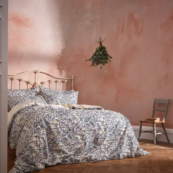 EW by Edinburgh Weavers Malory Floral 100% Cotton Sateen Duvet Cover & Pillowcase Set