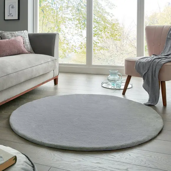 Faux Fur Supersoft Lush Round Rug