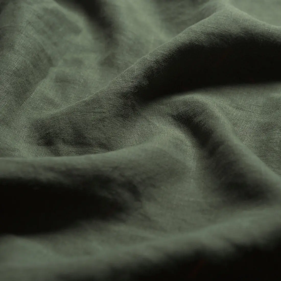 Fern Green Linen Blend Flat Sheet - Image 2