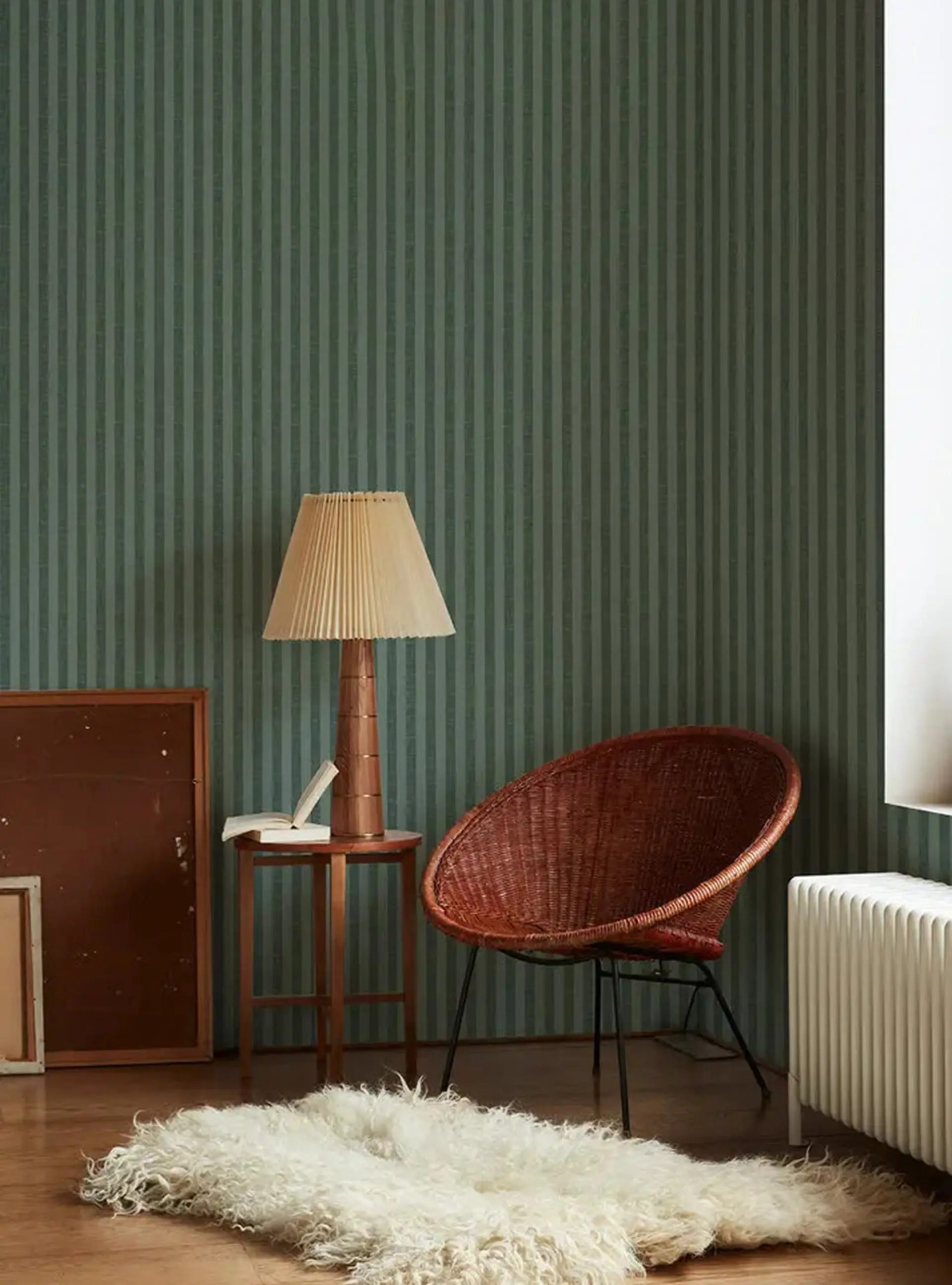 Fern Green Pembroke Stripe Wallpaper