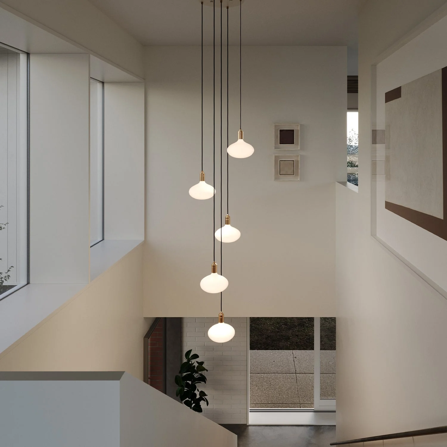 Five Pendant in Brass + Oval II - Image 2
