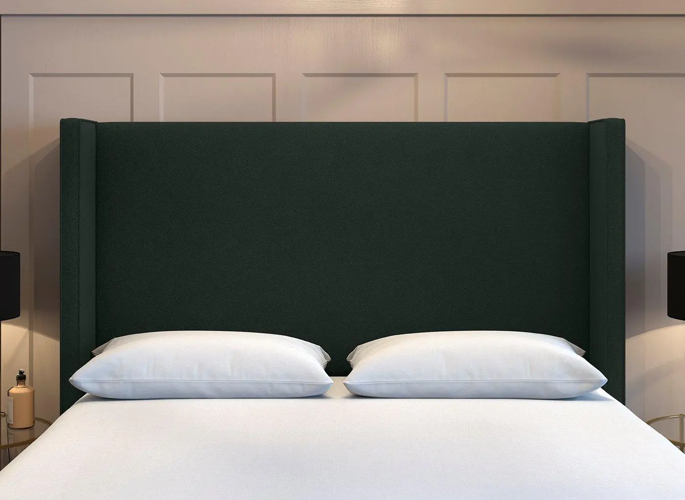 Flaxby Kettlewell Winged Headboard- Green