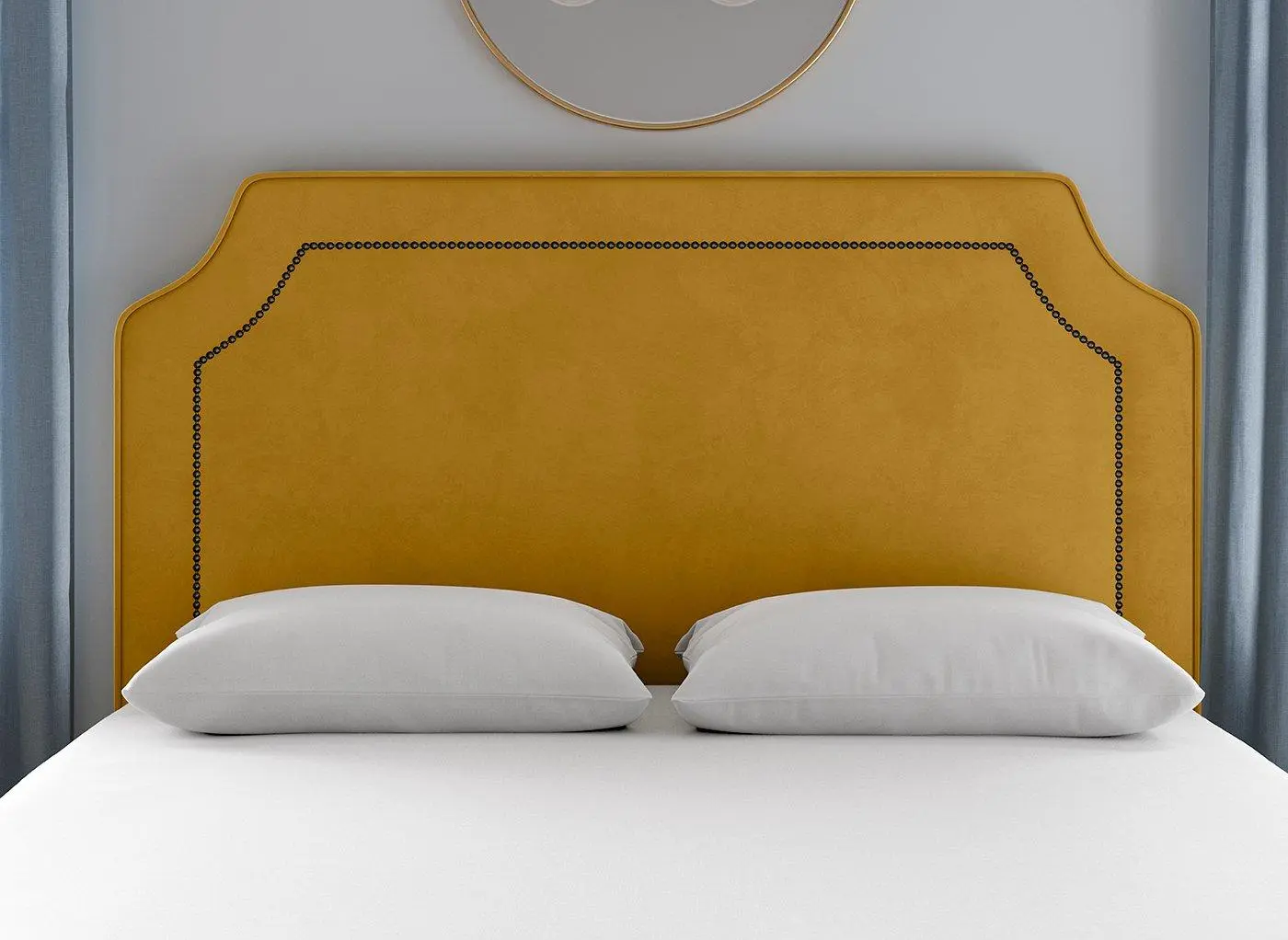 Flaxby Malton Padded Headboard - Gold