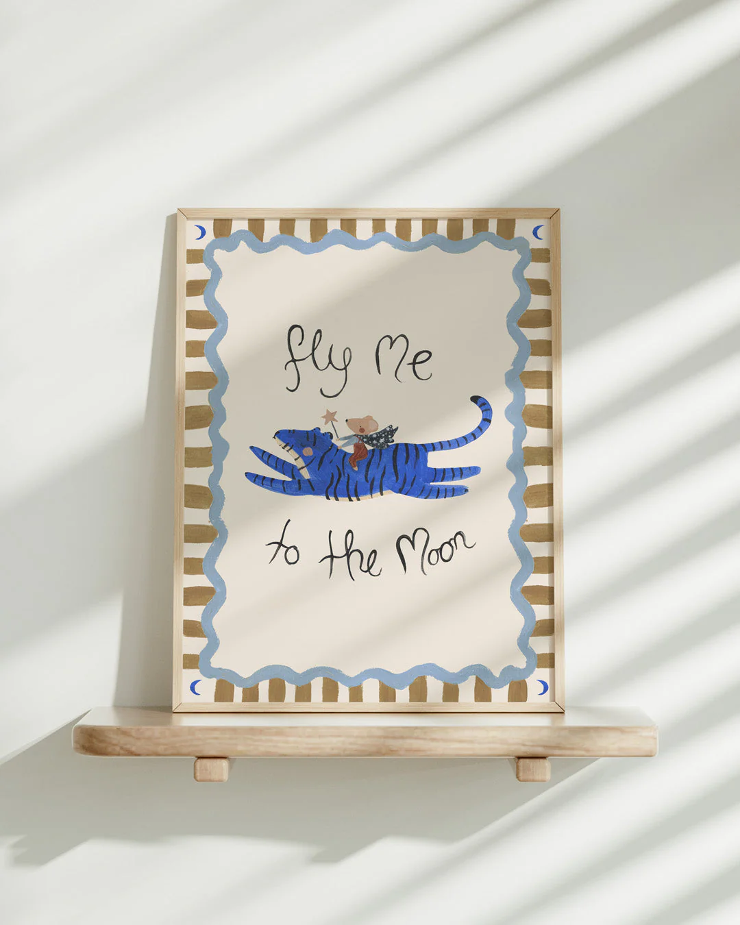 Fly Me To The Moon - Mouse & Tiger Art Print - Image 2