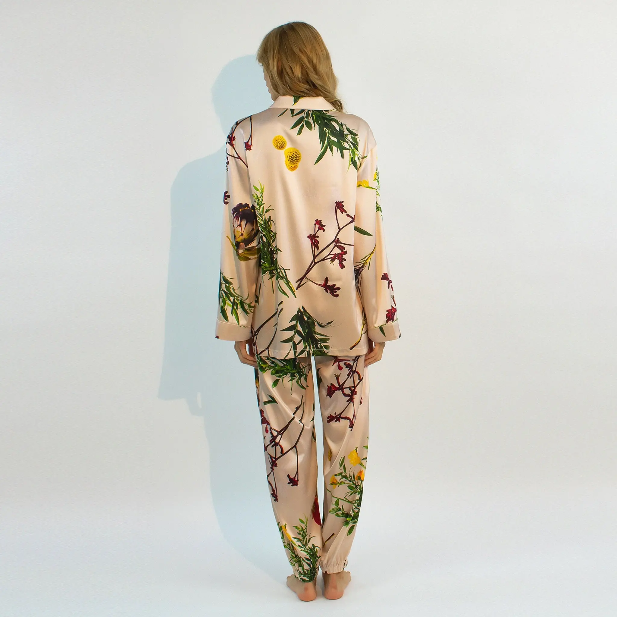 FLYING FLOWER Silk Pyjama Pants - Image 4